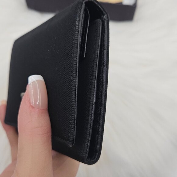 Prada Black Nylon and Leather Trifold Wallet - Picture 11 of 17